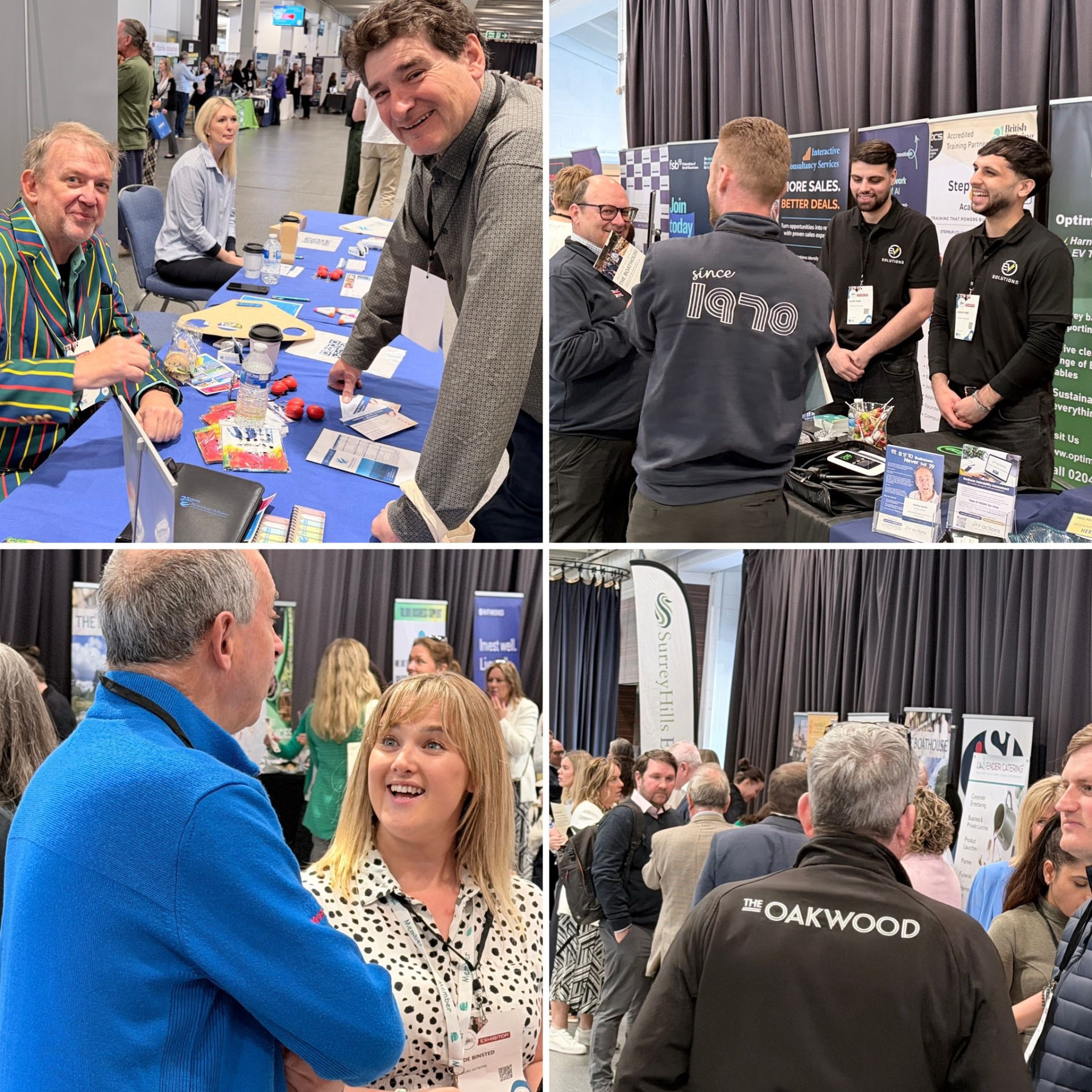 Exhibitors meeting visitors at the Surrey Business Expo